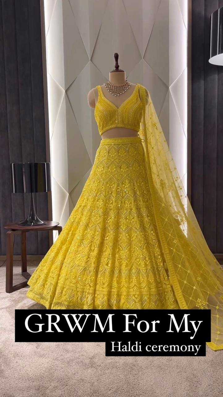 YNF FAUX GEORGETTE RIN162 269 LEHENGAS WHOLESALE DESIGNER FANCY TRADITIONAL LEHENGAS MANUFACTURER     